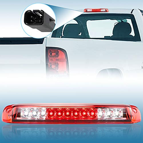 Sanzitop 3rd Brake Light Cargo Light fit for 1999-2007 Chevrolet Silverado/GMC Sierra 1500 2500HD 3500 -Red Lens-