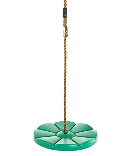 Swingan Cool Disc Swing with Adjustable Rope (Fully Assembled), Green