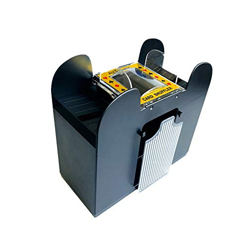 Yuanhe Casino Automatic Poker Card shuffler, 6 Deck Battery-Operated Electric Shuffler
