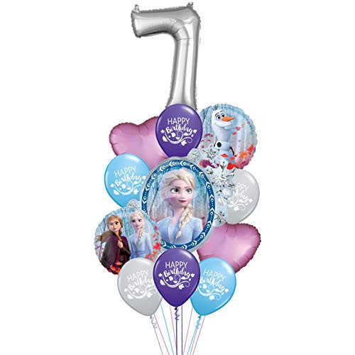 Ziggos Party Frozen 2 Birthday Bouquet with Silver 7