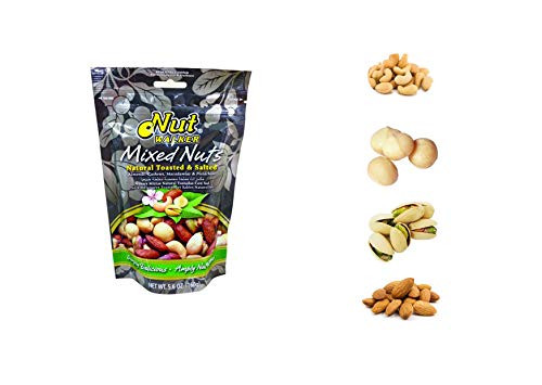 Mixed Nut Almonds, Cashews, Macadamias,Pistachios, Nut Gift Basket 4-section Elegant Nut Gourmet Christmas Gift Great for Thanksgiving