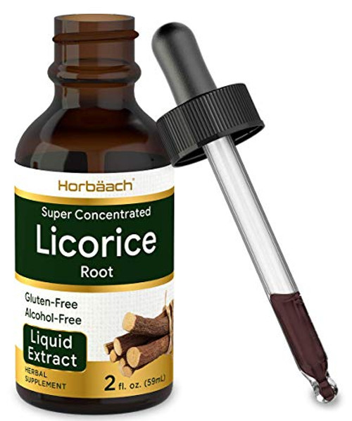 Licorice Root Extract | 2 oz | Alcohol Free | Vegetarian, Non-GMO, Gluten Free Liquid Tincture | by Horbaach