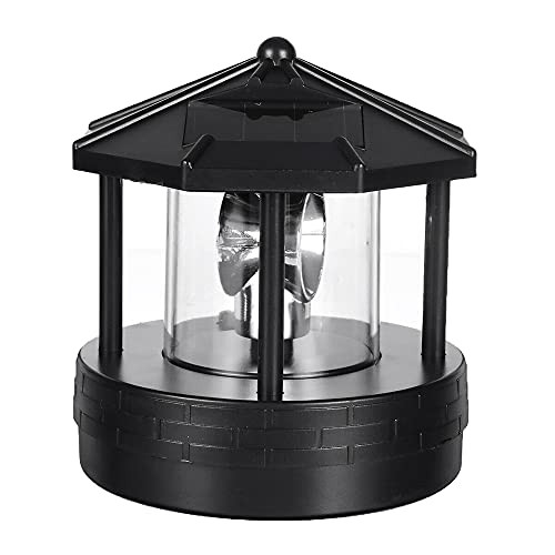 Abimy Solar Lighthouse,Outdoor Rotating Solar Light, LED Solar Light Beacons Tower Decorative,Garden Yard Lawn Lamp Lighting Outdoor Home Decor,Waterproof