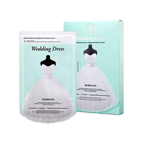 MERBLISS Wedding Dress Illumination Ampoule Mask 5pc - Korean Skincare | Facial Mask | Face Mask Skin Care | Sheet Masks | Facial Mask | Korean Face Mask