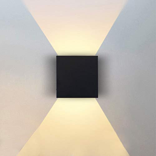 LED Aluminum Waterproof Wall Lamp, DoRight 10W Outdoor Up Down Lights Wall Mount Daylight 6000K, Modern Exterior Wall Sconce LED Lighting Fixture for Porch, Backyard, Courtyard