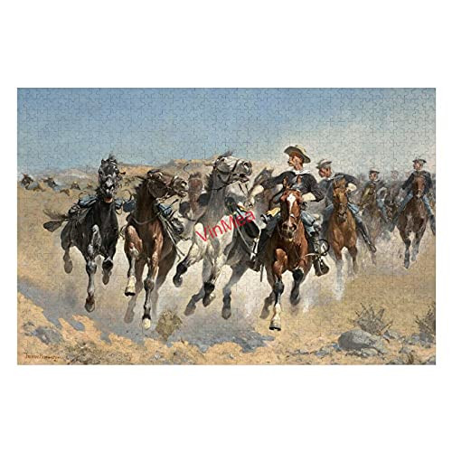 300 Pieces Jigsaw Puzzles The Fourth Troopers Moving The Led Horses Fun Puzzle Educational Family Game Toys Gift for Adults Teens