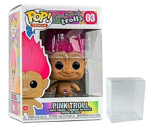 Pink Troll 03 Trolls: Good Luck Trolls Vinyl Figure -Bundled with Pop Protector to Protect Display Box-
