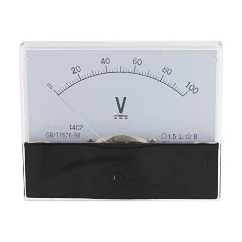 Aexit 44C2 DC Electrical Testing 0-100V Class 1.5 Panel Gauge Measuring Analog Voltage Testers Voltmeter Meter
