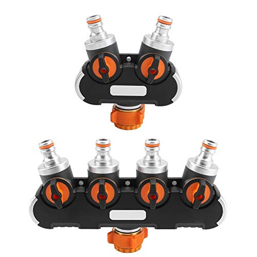 Kammas Garden Y Shape Water Pipe 4 Way Adapter Tap Hose Valve Splitter Faucet Connector EU 2 Way Garden Bonsai Watering Tool - -Diameter: 2 Way-