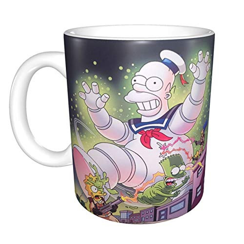 11 Ounce GHostbusters Ceramic Mugs,Coffee Mug Unique Glazed Microwave Safe And Oven Safe Water Mug,Funny 90s Tv Show Ceramic Mug Tea Cup,Stable Be Used As Novelty Gift