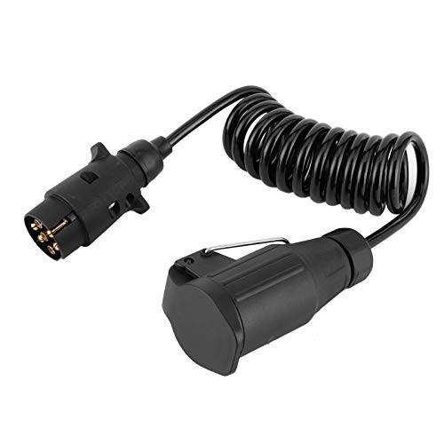 Adapter Cord,Trailer Socket,Trailer Wiring Trailer Adapter Cord,Trailer Wiring Spring Wire Connection Cables Extension Cord Caravan Connectors 12V 7 to 13 Pin
