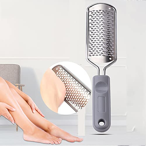 LUDAXUE Colossal Foot Grater Foot File, Foot Scrubber Pedicure Tools Rasp Large Stainless Steel Foot Scrubber Foot Care Pedicure Tools Foot Rasp Callus Remover -Color : Gray-
