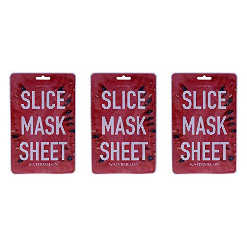Slice Sheet Mask - Watermelon by Kocostar for Unisex - 1 Pc Mask - Pack of 6