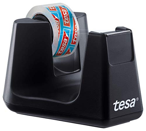 Tesa Easy Cut Smart 53903-00000-00 Tape Dispenser 1 Roll Crystal Clear 10 m x 15 mm Black