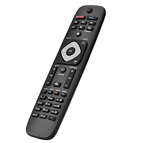 Diyeeni Universal Remote Control for Philips Smart LED LCD TV Replacement Remote Control with Learning Function for Philips ?Black, ABS?