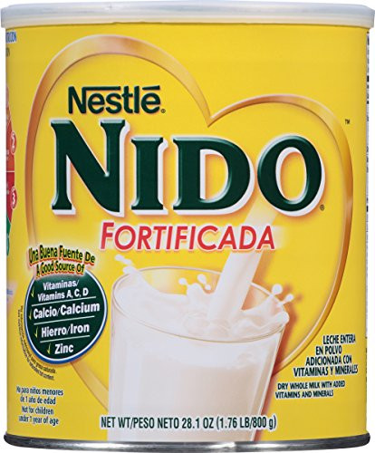 NESTLE NIDO Fortificada Dry Milk 28.1 Ounce. Canister
