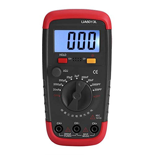 Oumij Digital Capacitor Meter Tester,UYIGAO Digital Battery Powered Capacitan Capacitor Meter Tester 6013L LCD Display