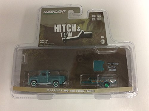 Greenlight 1:64 Hitch & Tow 13 1954 Ford F-100 and Utility Trailer