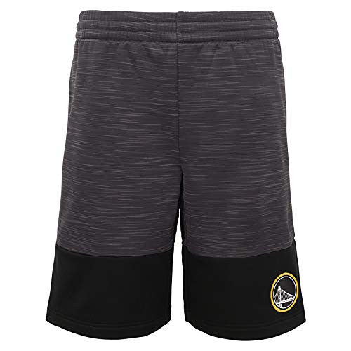 Outerstuff Golden State Warriors NBA Big Boys Youth -8-20- Charge Performance Shorts, Grey Medium 10-12