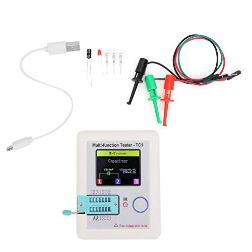 Transistor Tester Multifunction Self?Calibration Diodes Tester 3.5in TFT Display Screen LCR?TC1 Tester for Capacitor Diodes