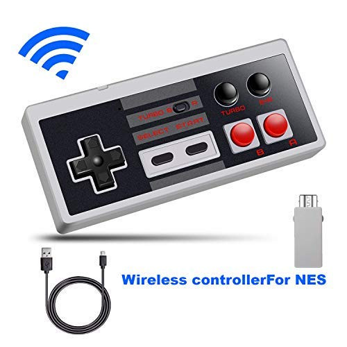 NES Classic Wireless Controller, WISSBLUE Wireless Controller Console Gamepad for Nintendo NES Classic Mini Edition Gaming System with 2.4G Wireless Receiver 