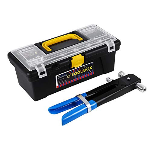 464 PCS Rivet Tool Kit, Blind Rivet Nut Setter, Rivet Nut Riveting Tool Hand Repair Tools Riveter Tool Gun Set for The Riveting of Iron, Stainless Steel and Sheet Metal