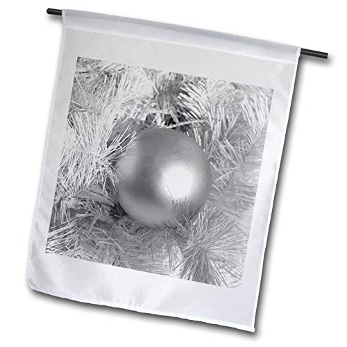 3dRose Decorative Ornament Ball on a Christmas Tree in Black and White - Flags -fl-342923-1-