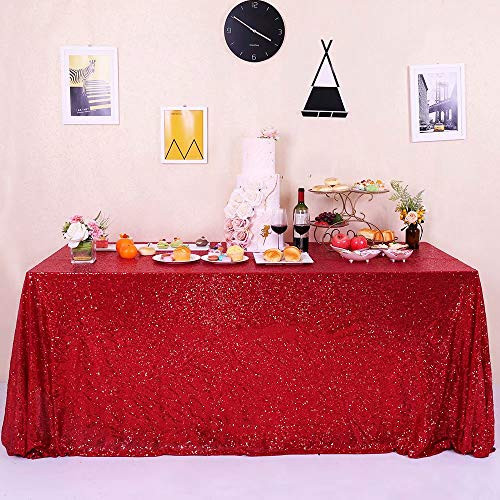 GFCC Glitter Red Sequin Tablecloth for Party Wedding Banquet 60x102 inch Sparkly Rectangle Table Cloth Cake Table Cover Linen GFCC Glitter Red Sequin Tablecloth for Party Wedding Banquet 60x102 inch Sparkly Rectangle Table Cloth Cake Table Cover Linen