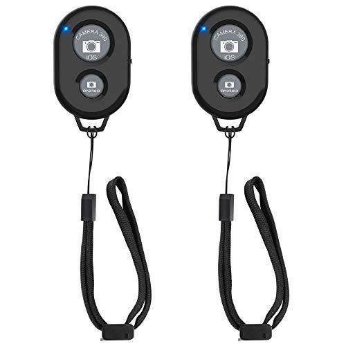 Yaya Bluetooth Camera Remote Shutter for Smartphones, Wireless Camera Remote Control Compatible with Cell Phone - Create Amazing Photos and Selfies, Wrist Strap Included -2P-