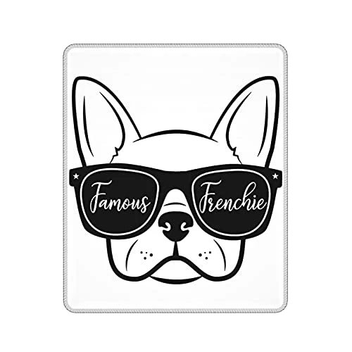 Frenchie Dog Mouse Pad Stitched Edge Mouse Pads for Computers Laptop,Game Players, Office, Study