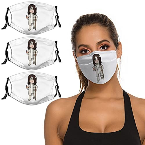 Attack On Titan Eren Anime 3PCS Face Mask Washable Reusable Bandana Scarf Adjustable Strap  and  Nose Clip Unisex
