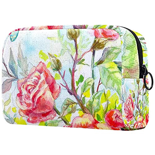 Women Makeup Bag,Cosmetic Storage Bag spring inserts and colorful floral for Travel,Cosmetics Organizer Women Makeup Bag,Cosmetic Storage Bag spring inserts and colorful floral for Travel,Cosmetics Organizer