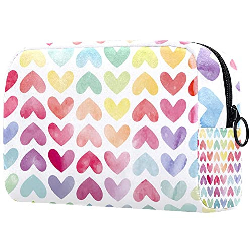 Women Makeup Bag,Cosmetic Storage Bag Watercolor Colorful Rainbow Love for Travel,Cosmetics Organizer Women Makeup Bag,Cosmetic Storage Bag Watercolor Colorful Rainbow Love for Travel,Cosmetics Organizer