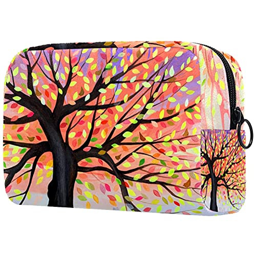 Women Makeup Bag,Cosmetic Storage Bag Colorful Tree Watercolor for Travel,Cosmetics Organizer Women Makeup Bag,Cosmetic Storage Bag Colorful Tree Watercolor for Travel,Cosmetics Organizer