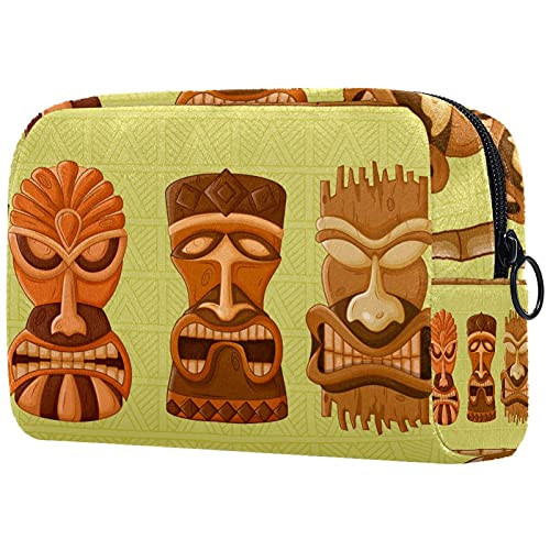 Women Makeup Bag,Cosmetic Storage Bag tiki tribal face for Travel,Cosmetics Organizer Women Makeup Bag,Cosmetic Storage Bag tiki tribal face for Travel,Cosmetics Organizer