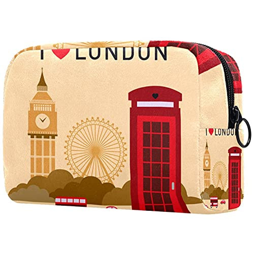 Women Makeup Bag,Cosmetic Storage Bag I Love London Symbols Big Ben for Travel,Cosmetics Organizer