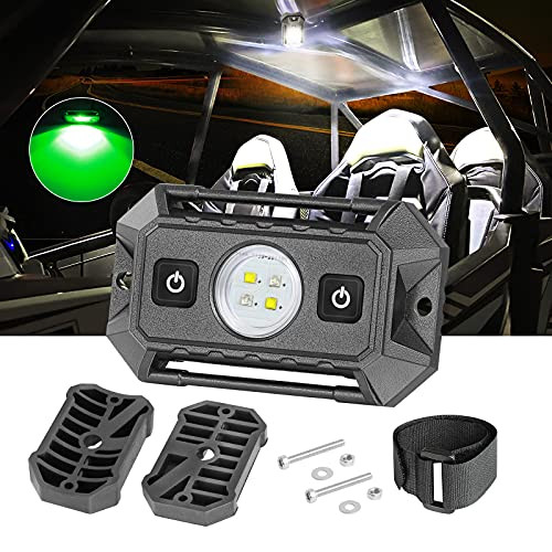 LED Dome Light, Auto Power Plus Universal Roll Bar LED Lights W/ Switch UTV Cab Dome Light Roll Cage Lights Interior Dome Work Light Car Reading Rock Light for UTV RZR Can-Am 4x4 Truck SUV Golf Cart