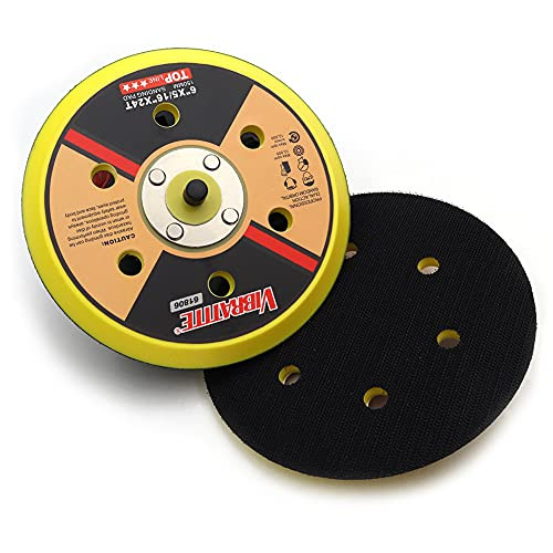 Dust-Free M8 Thread -Hard- Back-up Sanding Pads 2 Pack 6 Inch Hook and Loop Orbital Sanding Backing Plates, Thread for Orbital Sander Pads, da Polisher