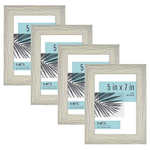 MCS Industries Studio Gallery Frames, 5x7 in, Gray Woodgrain, 4 Count