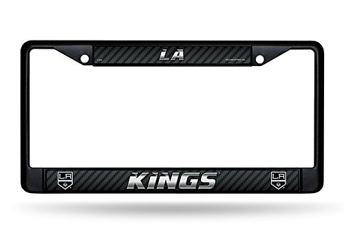 Rico Industries NHL Los Angeles Kings Standard Black Chrome License Plate Frame Rico Industries NHL Los Angeles Kings Standard Black Chrome License Plate Frame