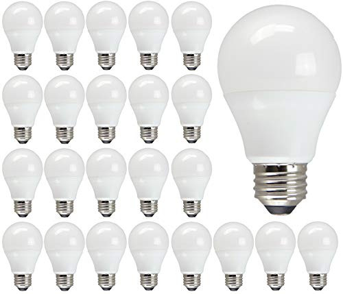 TCP L60A19N06V50K24 LED 60 Watt Equivalent, Ecoave A19, Non-Dimmable Light Bulbs, 24 Pack, Daylight