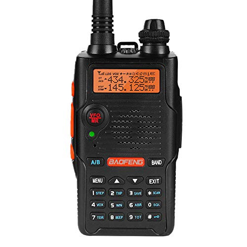 Baofeng UV-5R EX 5W Dual Band Two Way Radio Long Range (Upgraded Version of Baofeng UV-5R) Rechargeable Walkie Talkies Squelch Ham Radio with Earpiece + Desktop Charger