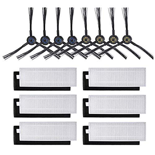 FAMKIT Vacuum Cleaner Filters 6 Filters  plus 8 Side Brushes Replacement Parts Accessories Compatible with ILIFE A7 A9 Robotic Vacuum Cleaner FAMKIT Vacuum Cleaner Filters 6 Filters  plus 8 Side Brushes Replacement Parts Accessories Compatible with ILIFE A7 A9 Robotic Vacuum Cleaner