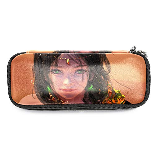 Pencil Case Anime Girl -348- Pen Case Big Capacity Desk Organizer with Zipper for School  and  Office Supplies 7.5x3x1.5in