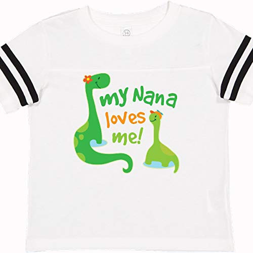 inktastic My Nana Loves Me Toddler T-Shirt 3T Football White and Black 205a5 inktastic My Nana Loves Me Toddler T-Shirt 3T Football White and Black 205a5