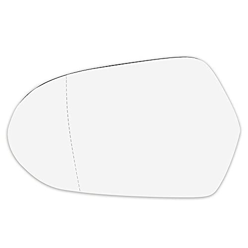 X AUTOHAUX Car Rearview Mirror Glass Replacement with Backing Plate Heated Left Side Driver Side for Audi A6 Quattro S6 X AUTOHAUX Car Rearview Mirror Glass Replacement with Backing Plate Heated Left Side Driver Side for Audi A6 Quattro S6