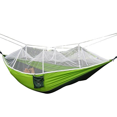 Camping Hammock, Rusee Mosquito Net Outdoor Hammock Travel Bed Lightweight Parachute Fabric Double Hammock For Indoor, Camping, Hiking, Backpacking, Backyard Camping Hammock, Rusee Mosquito Net Outdoor Hammock Travel Bed Lightweight Parachute Fabric Double Hammock For Indoor, Camping, Hiking, Backpacking, Backyard