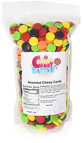 Sarah's Candy Factory Assorted Mix Spree Chewy Candy in Resealable Bag -3 Lbs-