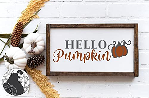 Tamengi SVG Files, Hello Pumpkin SVG, Fall SVG, Halloween SVG, Pumpkin SVG, Farmhouse SVG, Cut File, Digital Download, DXF, PNG, Silhouette