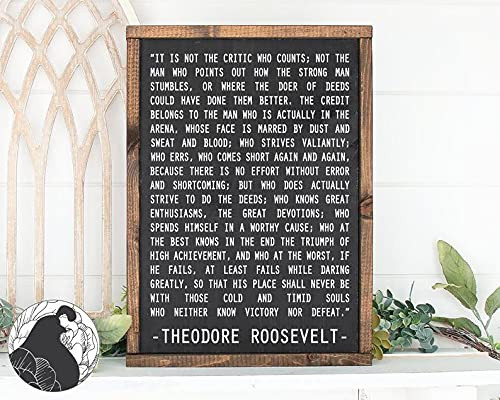 Tamengi SVG Files, Theodore Roosevelt Quote SVG, It is Not The Critic SVG, Farmhouse SVG, Cut Files, Digital Download, DXF, PNG, Silhouette